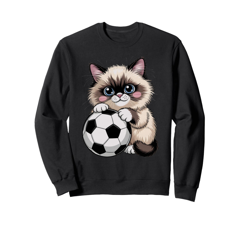 Soccer Birman Just Who Loves Cats Sweatshirt - Minimalist Print for Adults - T-Shirt, Sweatshirt, Hoodie