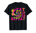 Soccer Eat Sleep Soccer Repeat Teen T-Shirt - Custom Art Print Unisex - T-Shirt, Sweatshirt, Hoodie