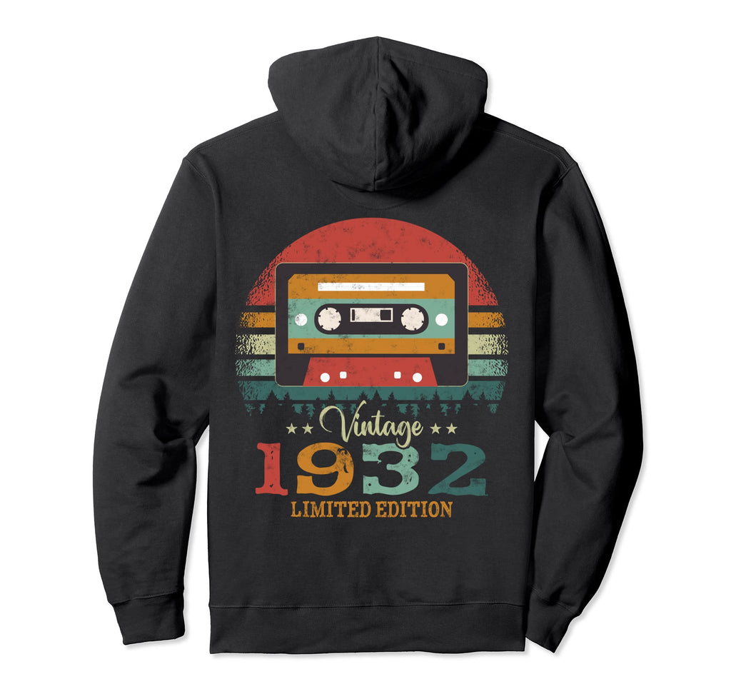 Cassette Tape 1932 Birthday Hoodie - Aesthetic Graphic Men Women - T-Shirt, Sweatshirt, Hoodie