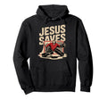 Jesus Saves Ice Hockey Goalkeeper Hoodie - Minimalist Print Men Women - T-Shirt, Sweatshirt, Hoodie