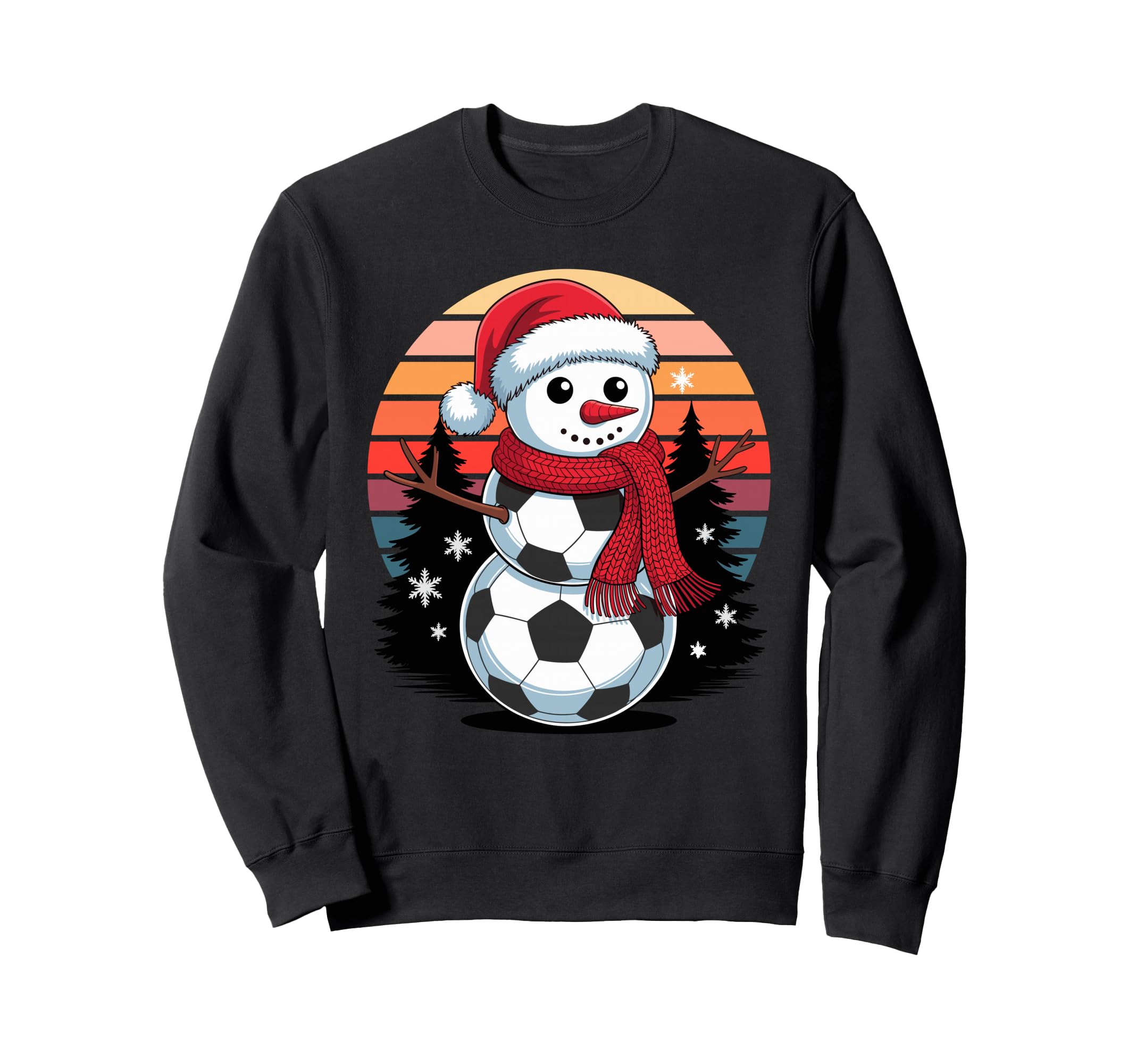 Snowman Soccer Ball Football Sweatshirt - Fun Novelty Design for Adults - T-Shirt, Sweatshirt, Hoodie