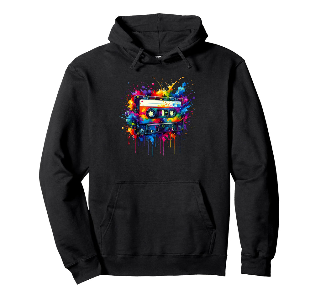 Splash Art Cassette Player Music Tape Hoodie - Custom Art Print Unisex - T-Shirt, Sweatshirt, Hoodie