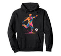 Colorful Funny Soccer Player Fan Game Hoodie - Unique Graphic for Adults - T-Shirt, Sweatshirt, Hoodie