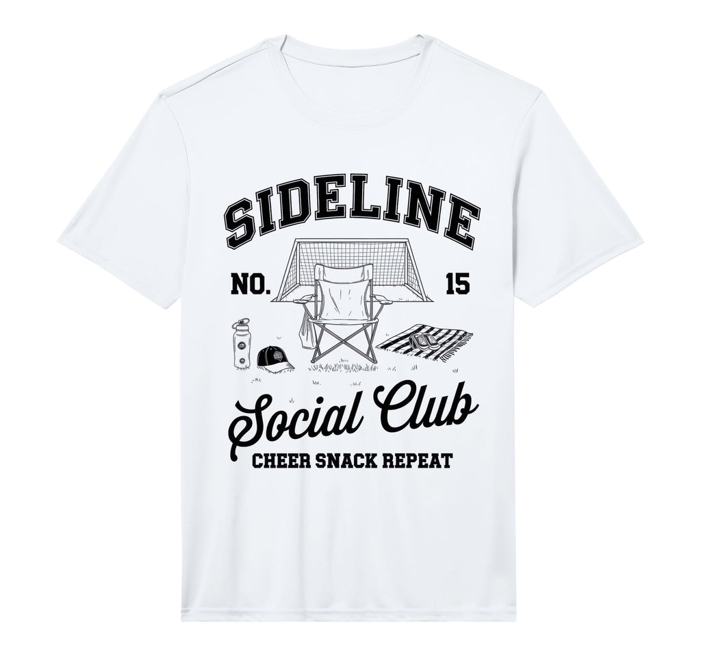 Sideline Social Club Soccer Mom Game T-Shirt - Minimalist Print for Adults - T-Shirt, Sweatshirt, Hoodie
