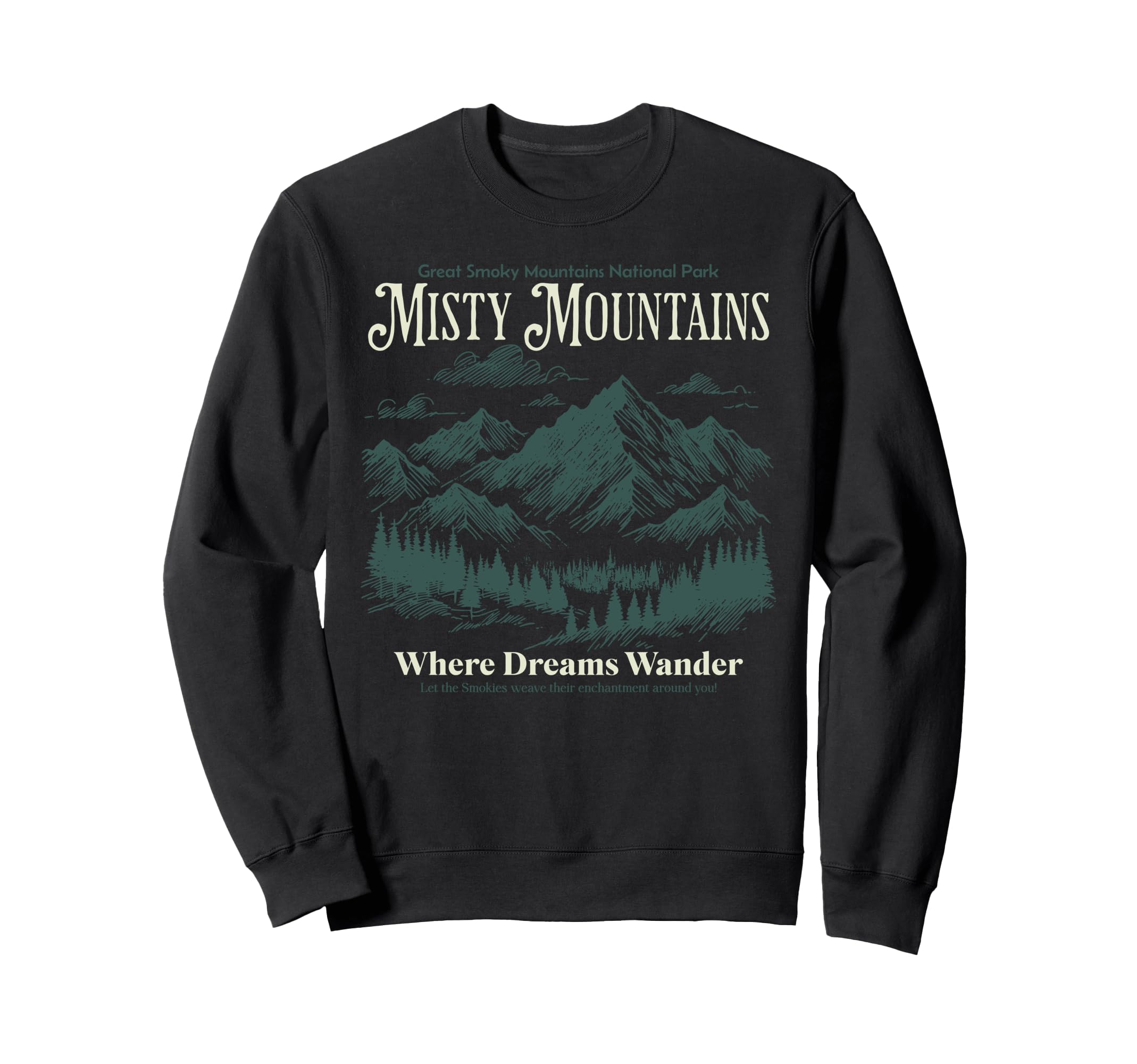 Smoky Mountains National Parks Sweatshirt - Custom Art Print for Adults - T-Shirt, Sweatshirt, Hoodie
