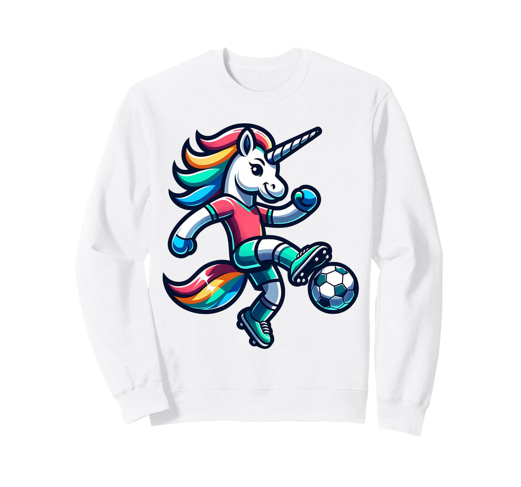 Footballer Unicorn Fans Soccer Sweatshirt - Minimalist Print Men Women - T-Shirt, Sweatshirt, Hoodie