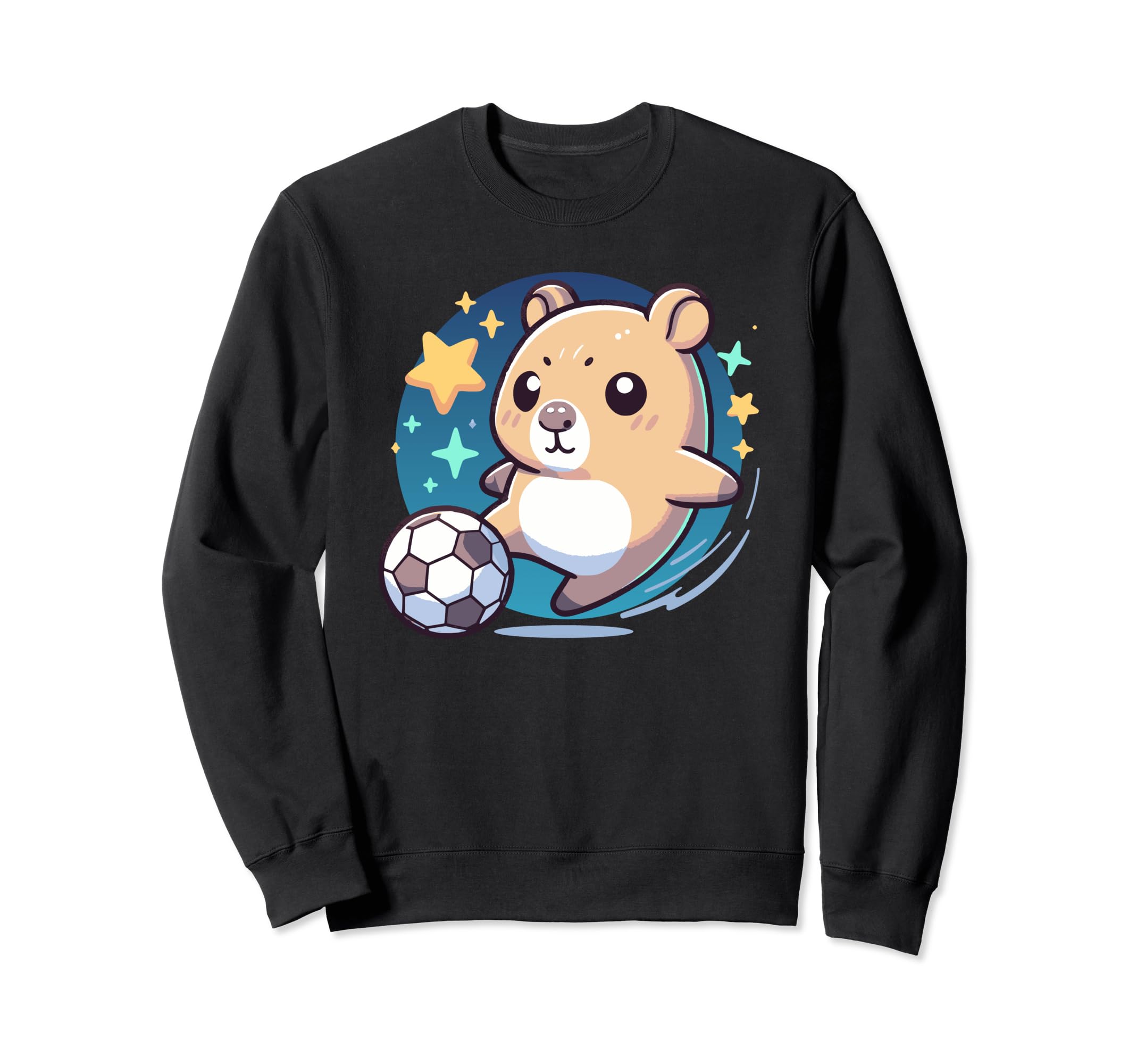 Hamster Soccer Player Kicking Sweatshirt - Streetwear Style for Adults - T-Shirt, Sweatshirt, Hoodie