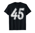 Distressed White Script Number 45 Jersey T-Shirt - Graphic Print Men Women - T-Shirt, Sweatshirt, Hoodie