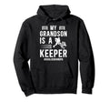 My Grandson Hockey Goalie Grandpa Hoodie - Custom Art Print Men Women - T-Shirt, Sweatshirt, Hoodie