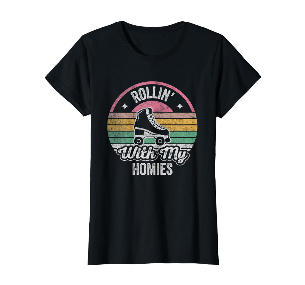 Rollin My Homies Roller Skating T-Shirt - Graphic Print Men Women - T-Shirt, Sweatshirt, Hoodie