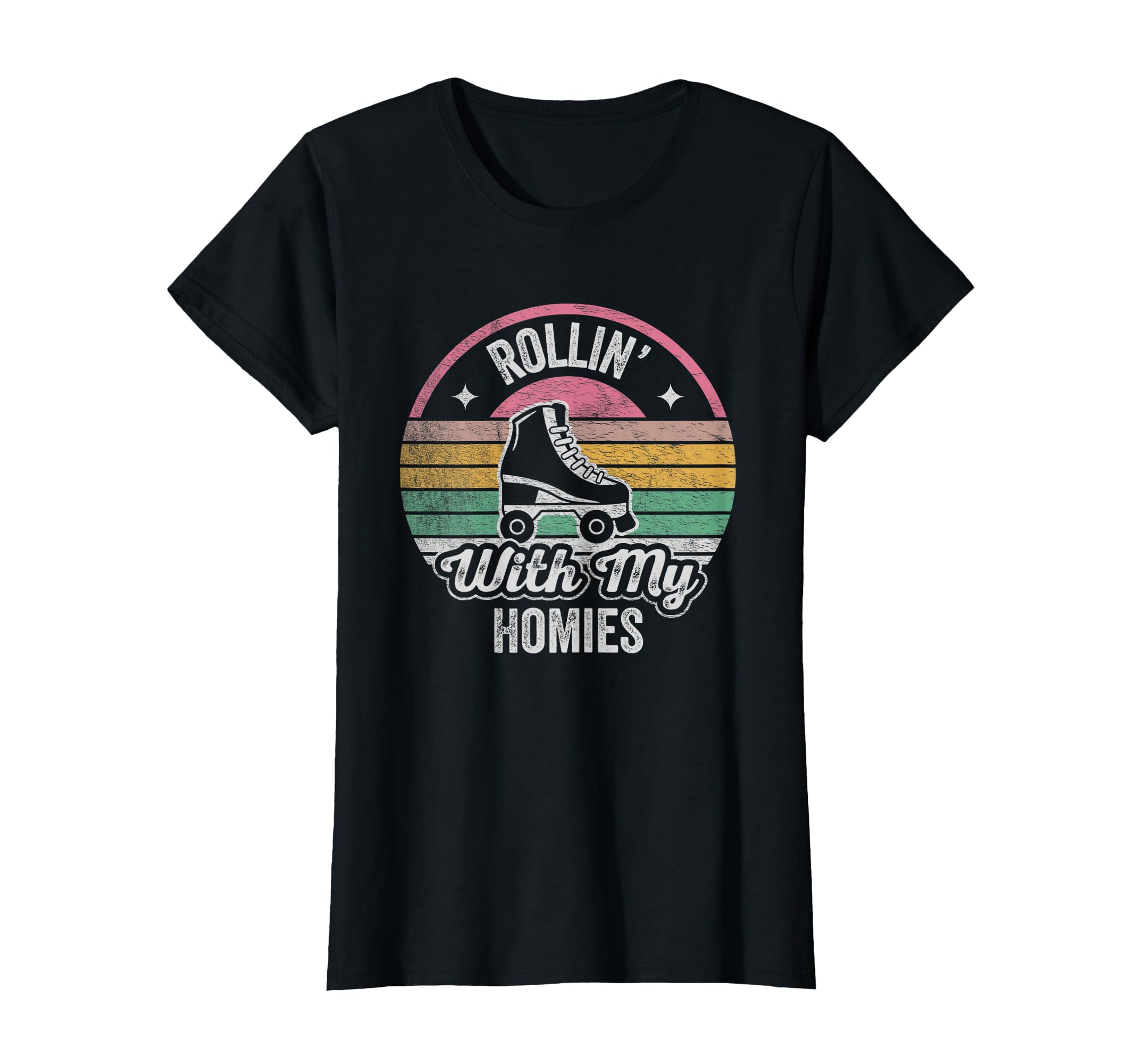 Rollin My Homies Roller Skating T-Shirt - Graphic Print Men Women - T-Shirt, Sweatshirt, Hoodie