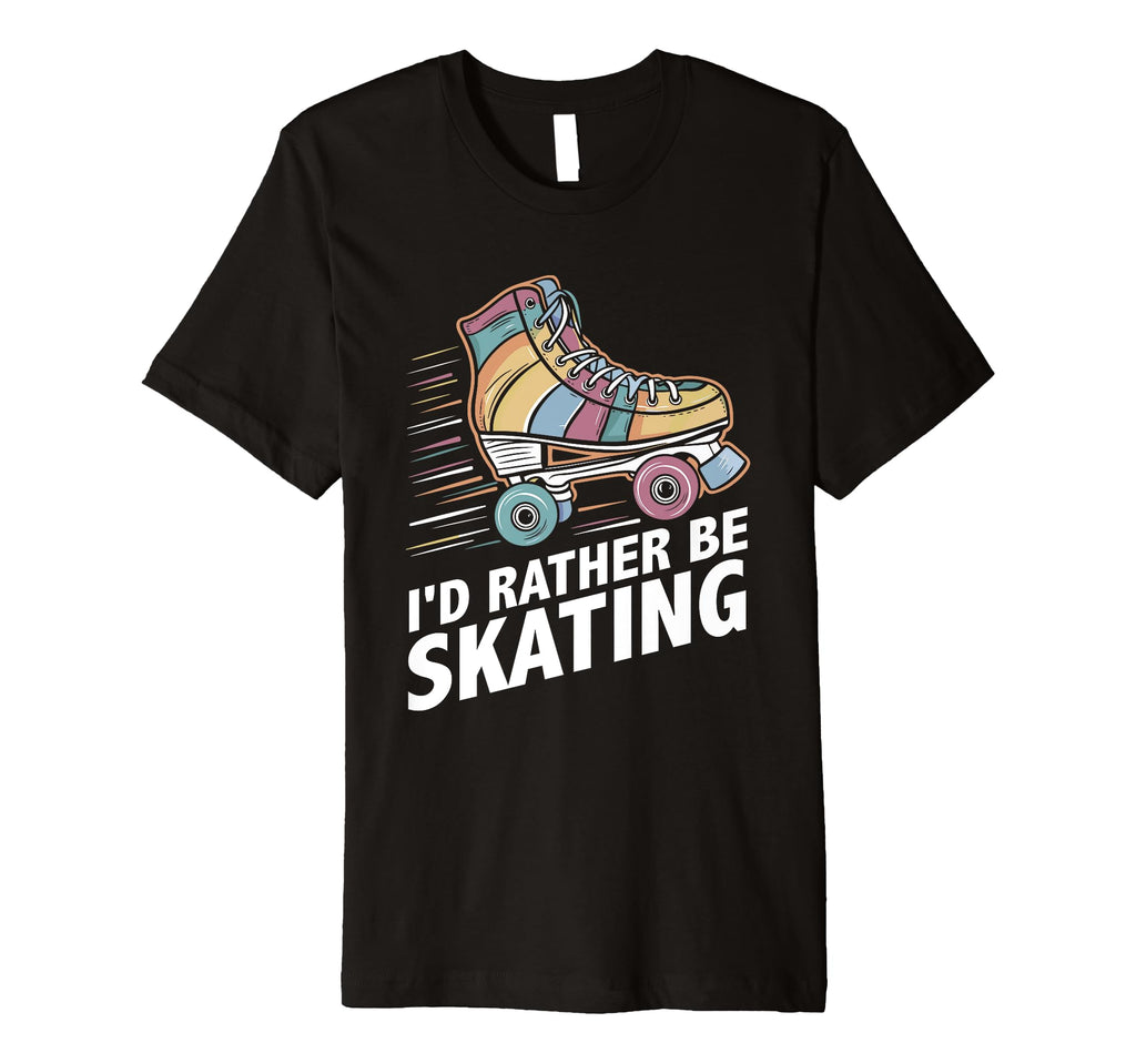 Summer Roller Skate Id Rather Be T-Shirt - Custom Art Print for Adults - T-Shirt, Sweatshirt, Hoodie