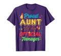 Proud Aunt Teenager Family Party T-Shirt - Fun Novelty Design for Adults - T-Shirt, Sweatshirt, Hoodie
