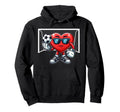 Valentines Day Soccer Heart Goalkeeper Hoodie - Graphic Print Men Women - T-Shirt, Sweatshirt, Hoodie