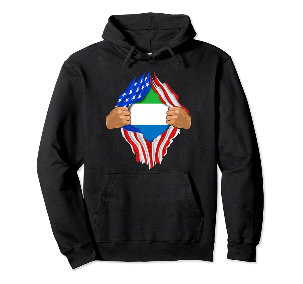 Leonean Blood Inside Me Sierra Leone Hoodie - Fun Novelty Design Unisex - T-Shirt, Sweatshirt, Hoodie