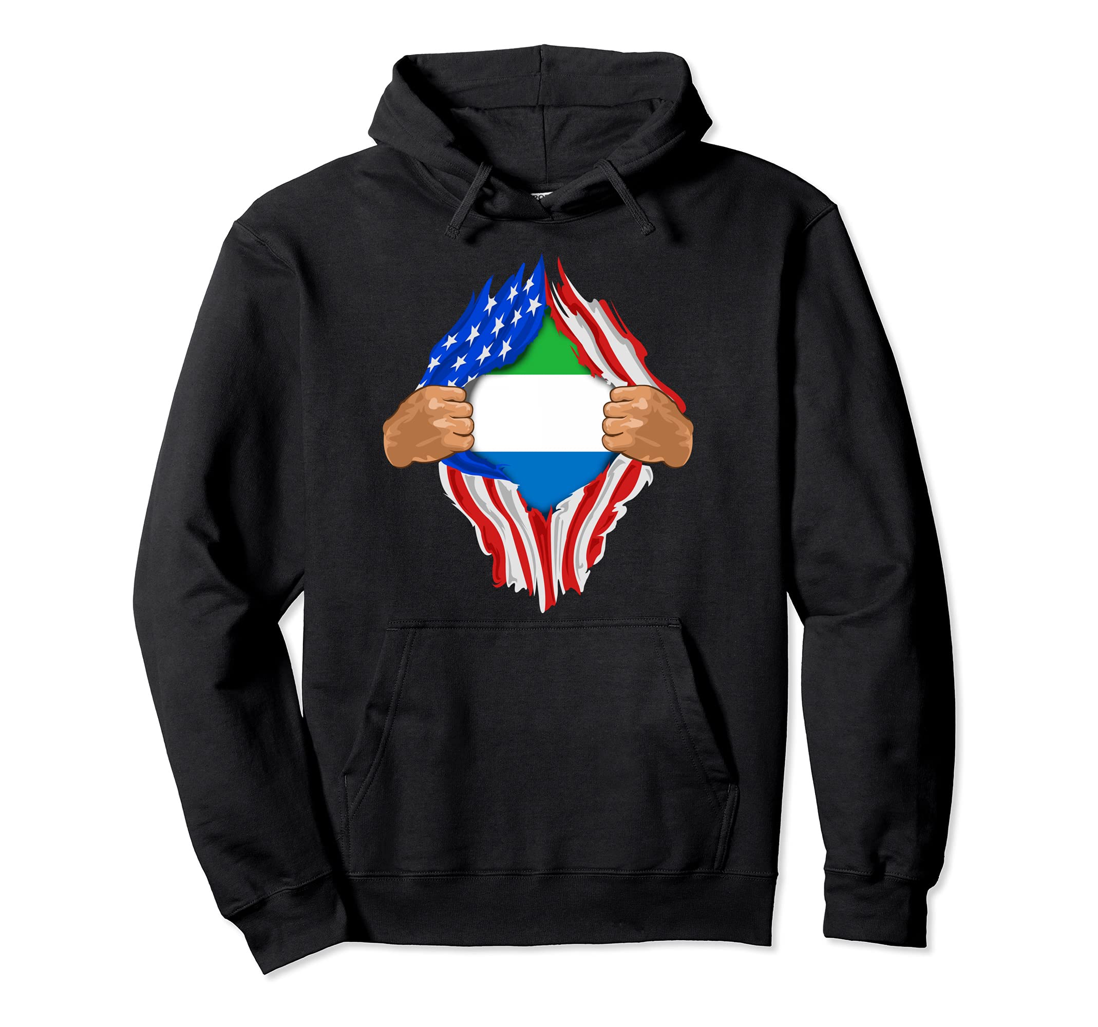 Leonean Blood Inside Me Sierra Leone Hoodie - Fun Novelty Design Unisex - T-Shirt, Sweatshirt, Hoodie