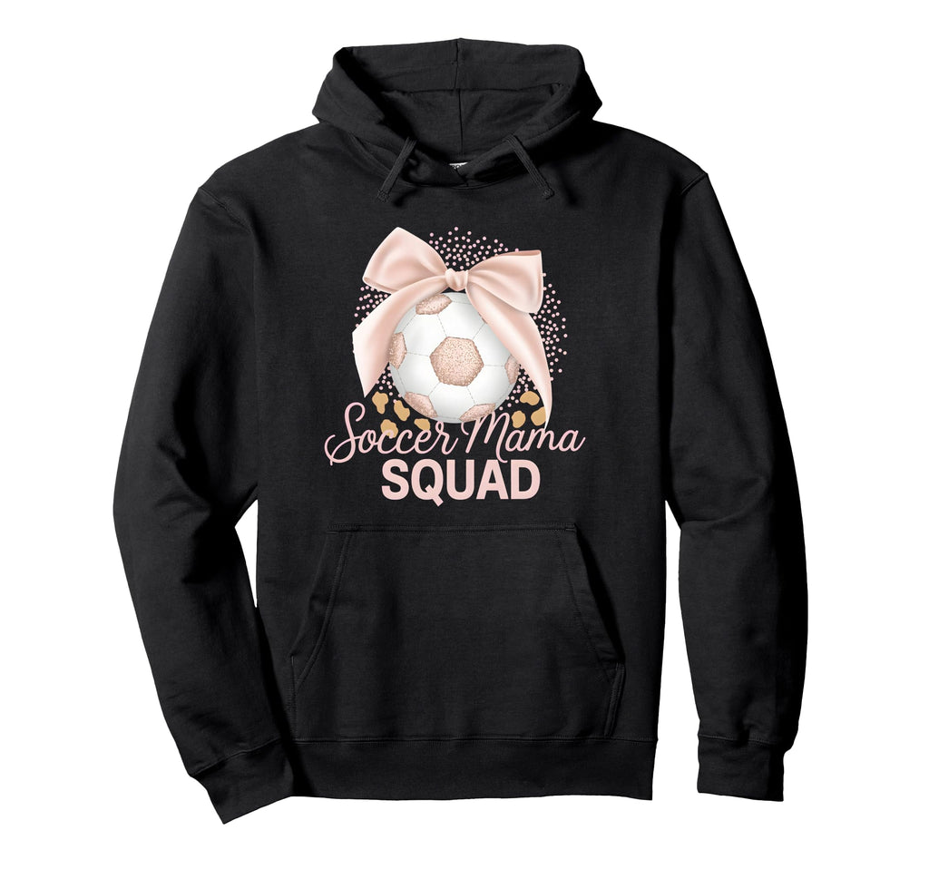 Soccer Mama Squad Coquette Sideline Hoodie - Minimalist Print for Adults - T-Shirt, Sweatshirt, Hoodie