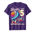 Birthday Roller Skating 5Th Rollin T-Shirt - Novelty Apparel Men Women - T-Shirt, Sweatshirt, Hoodie
