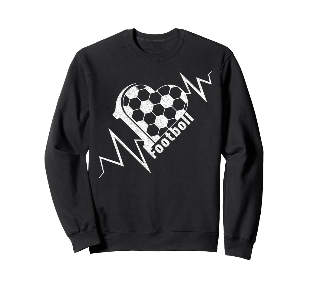Football Heartbeat Pulse Soccer Sweatshirt - Aesthetic Graphic for Adults - T-Shirt, Sweatshirt, Hoodie