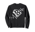 Football Heartbeat Pulse Soccer Sweatshirt - Aesthetic Graphic for Adults - T-Shirt, Sweatshirt, Hoodie