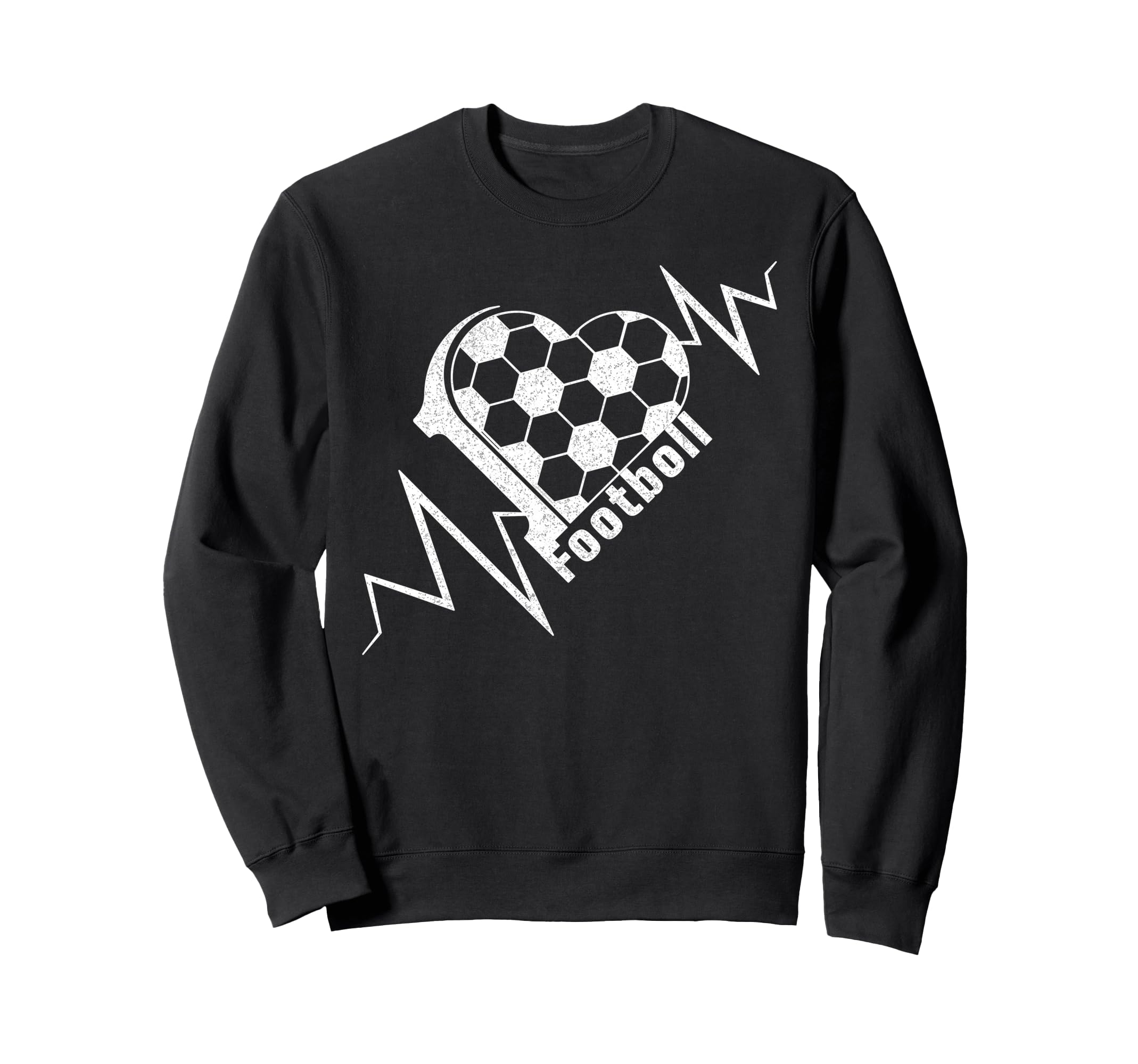 Football Heartbeat Pulse Soccer Sweatshirt - Aesthetic Graphic for Adults - T-Shirt, Sweatshirt, Hoodie