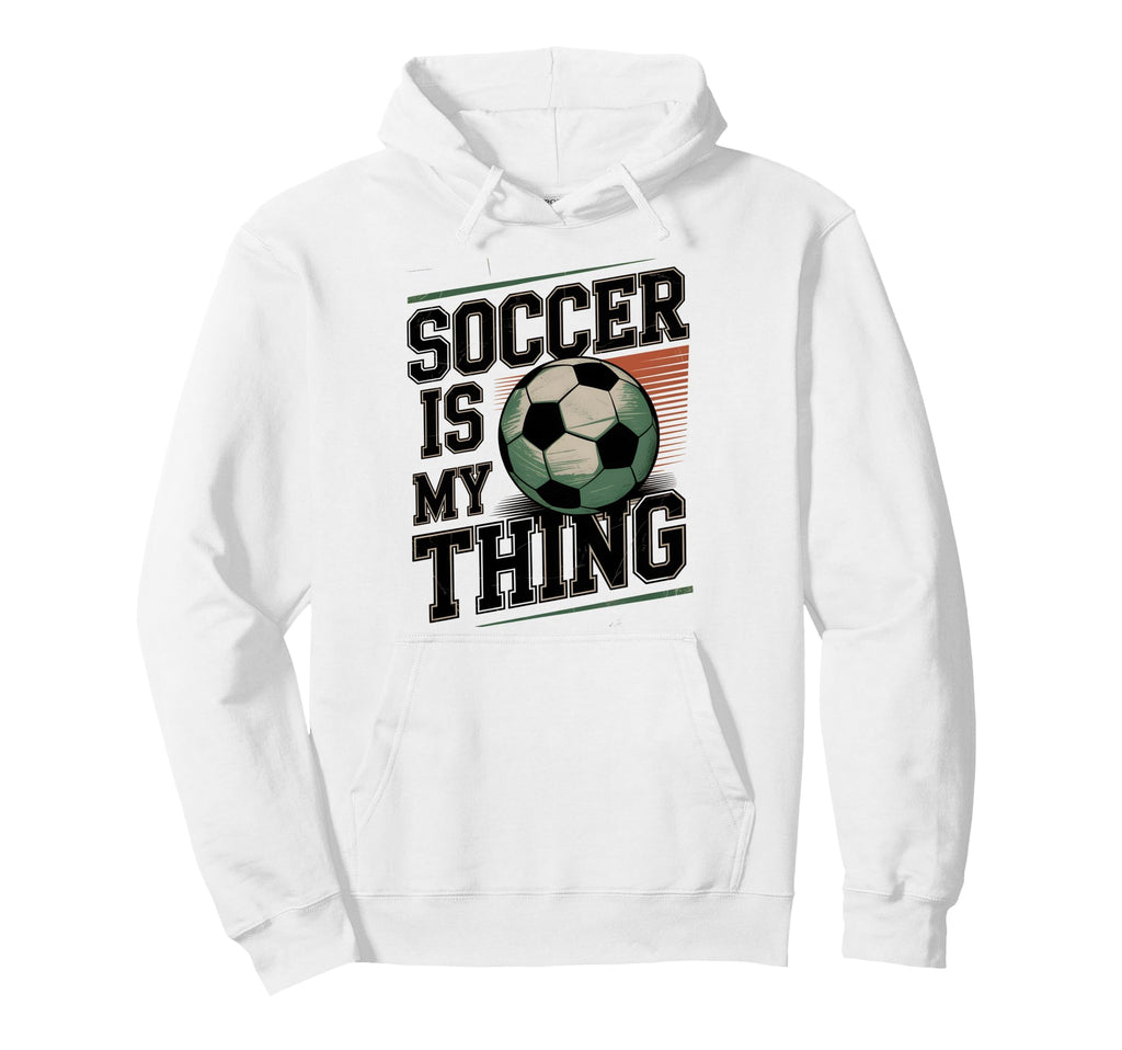 Funny Soccer Is My Thing Mom Cleats Hair Hoodie - Novelty Apparel Unisex - T-Shirt, Sweatshirt, Hoodie