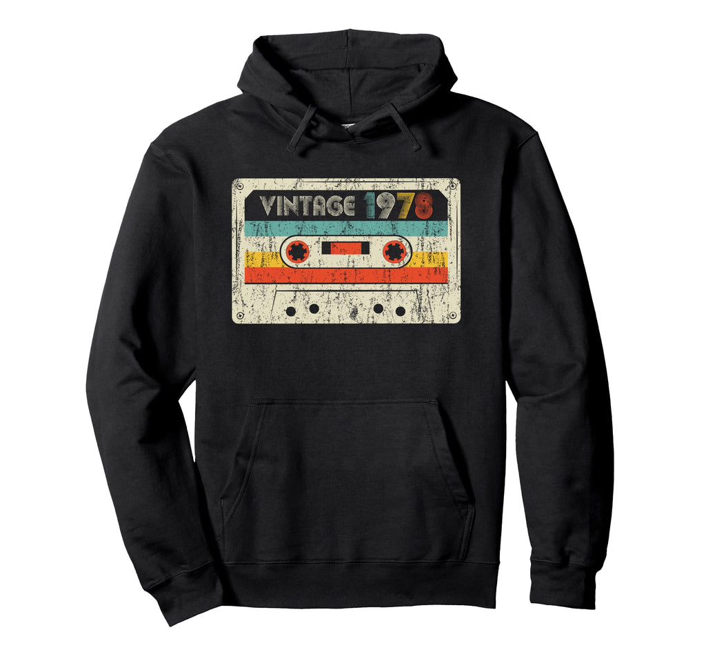 1978 Birthday 1978 Cassette Tape Hoodie - Casual Everyday Wear for Adults - T-Shirt, Sweatshirt, Hoodie