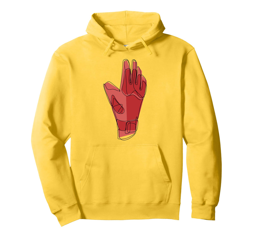 Soccer Goalkeeper Glove Abstract Modern Hoodie - Unique Graphic for Adults - T-Shirt, Sweatshirt, Hoodie
