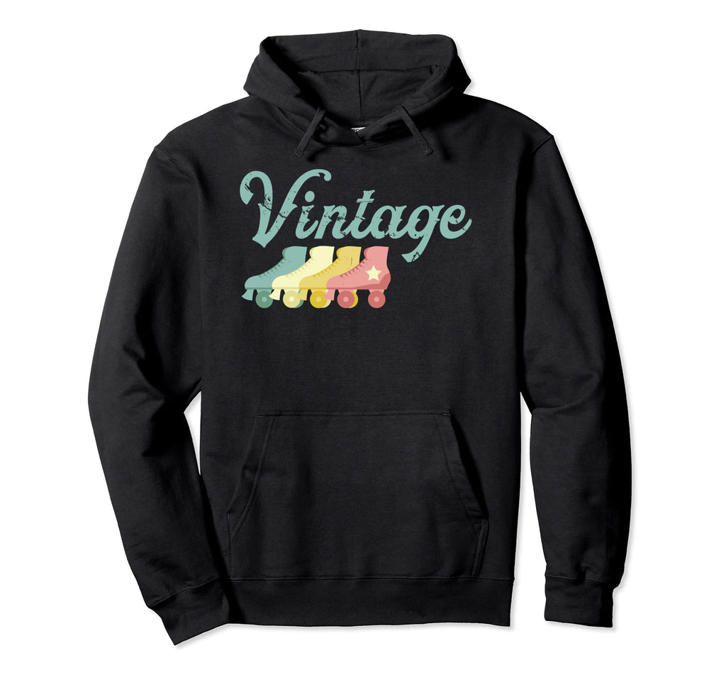 Roller Skates Grunge Distressed Hoodie - Aesthetic Graphic for Adults - T-Shirt, Sweatshirt, Hoodie
