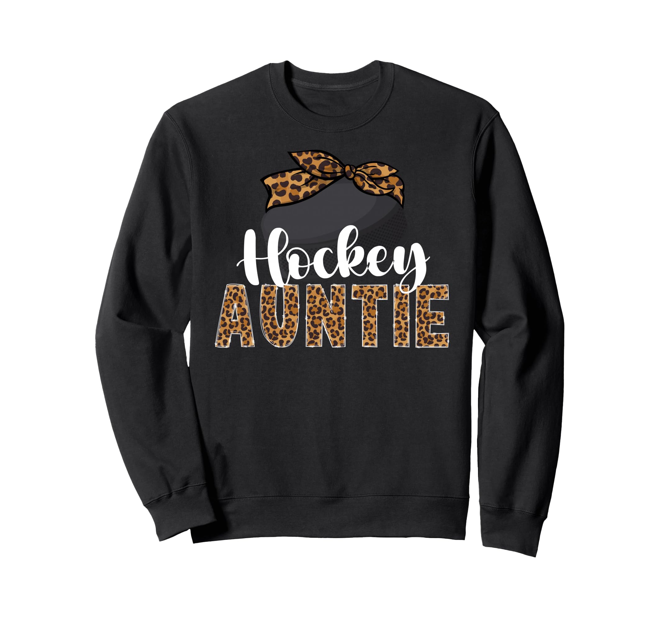 Hockey Auntie Leopard Ice Hockey Sweatshirt - Streetwear Style Men Women - T-Shirt, Sweatshirt, Hoodie