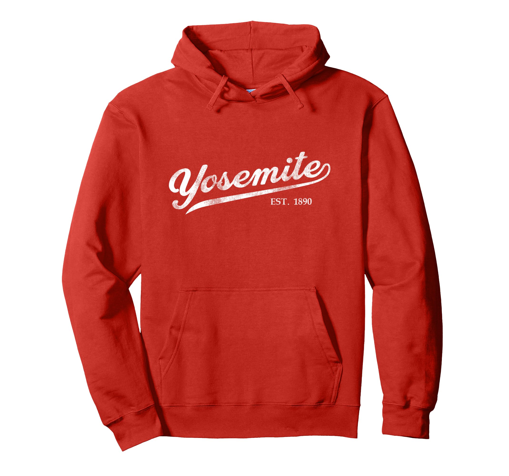 Yosemite Vacation Souvenir Cursive Hoodie - Custom Art Print for Adults - T-Shirt, Sweatshirt, Hoodie