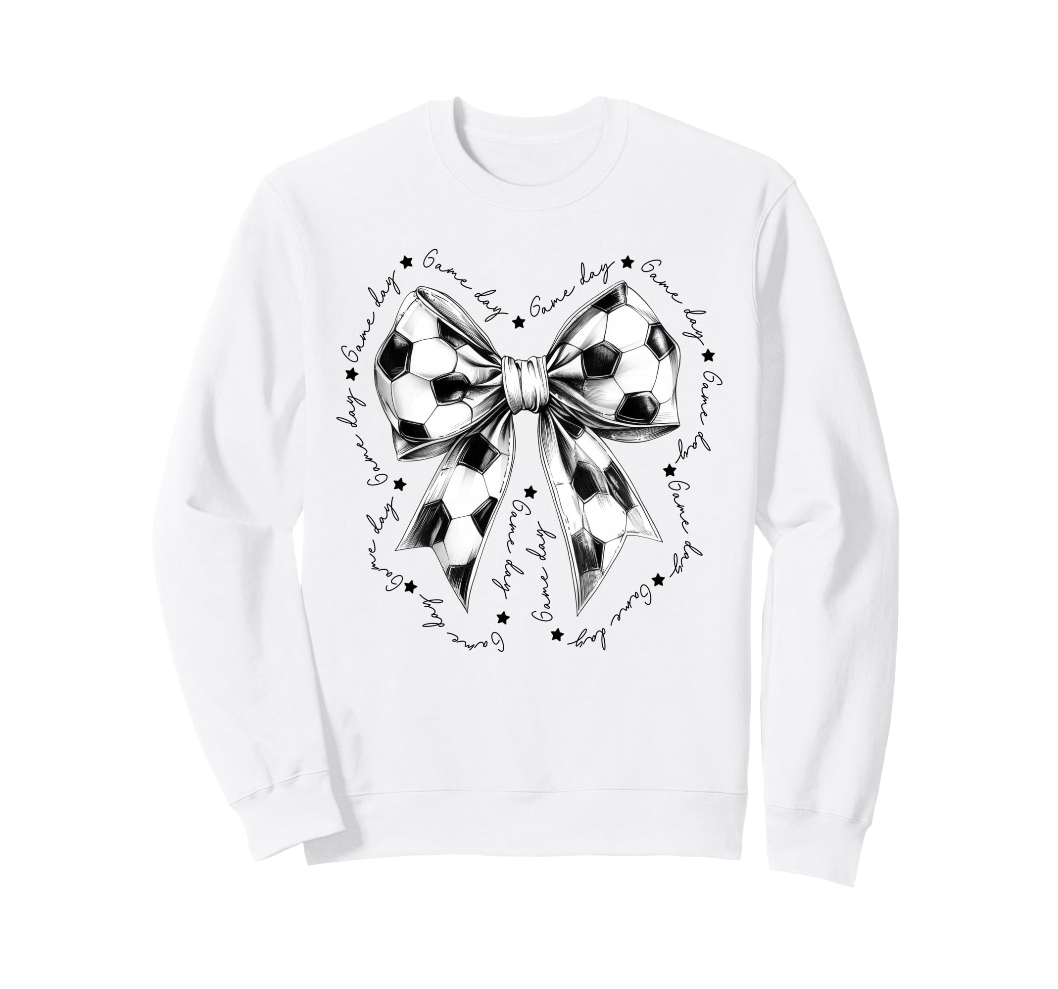 Preppy Game Day Soccer Coquette Bow Sweatshirt - Trendy Graphic Unisex - T-Shirt, Sweatshirt, Hoodie