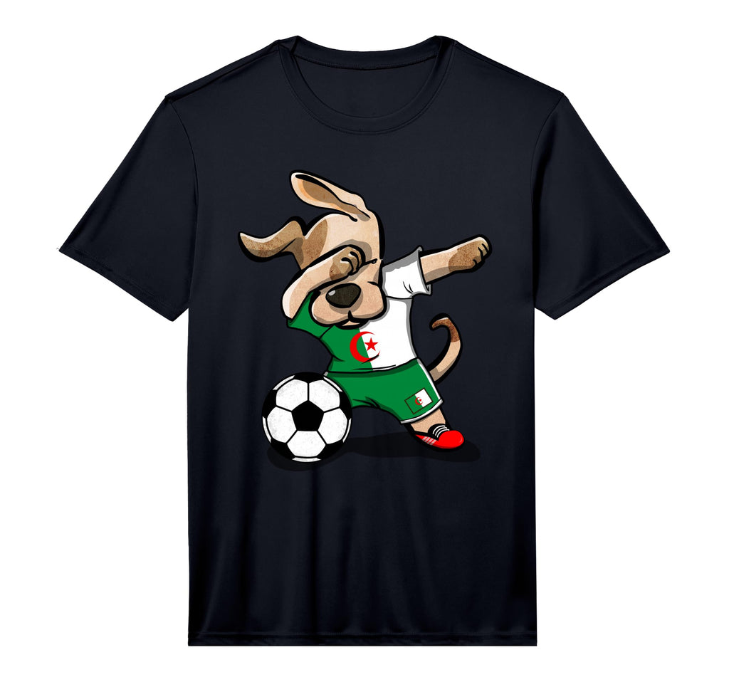 Dabbing Dog Algeria Soccer Jersey T-Shirt - Custom Art Print for Adults - T-Shirt, Sweatshirt, Hoodie