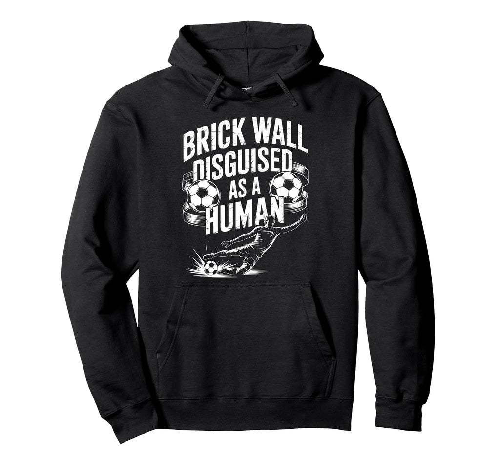 Coach Soccer Player Brick Wall Hoodie - Unique Graphic for Adults - T-Shirt, Sweatshirt, Hoodie