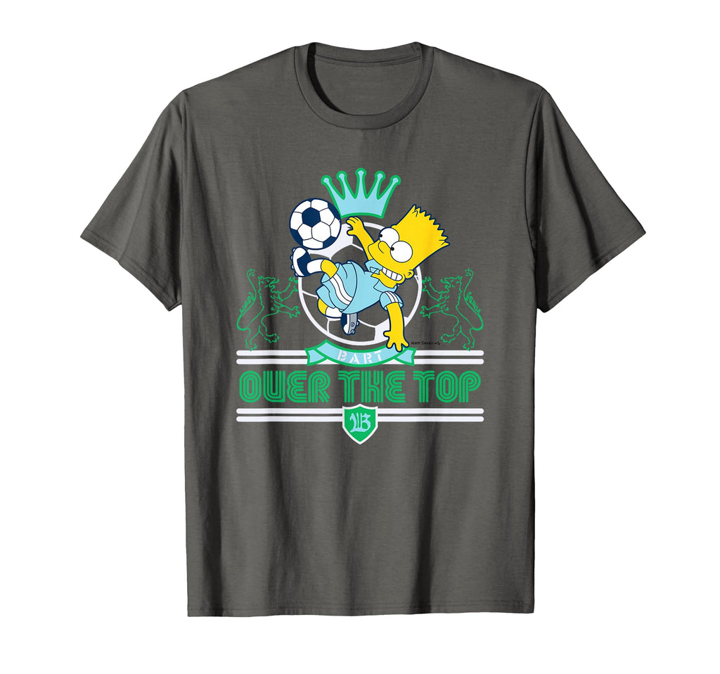 Simpsons Bart Over Soccer Player T-Shirt - Novelty Apparel for Adults - T-Shirt, Sweatshirt, Hoodie