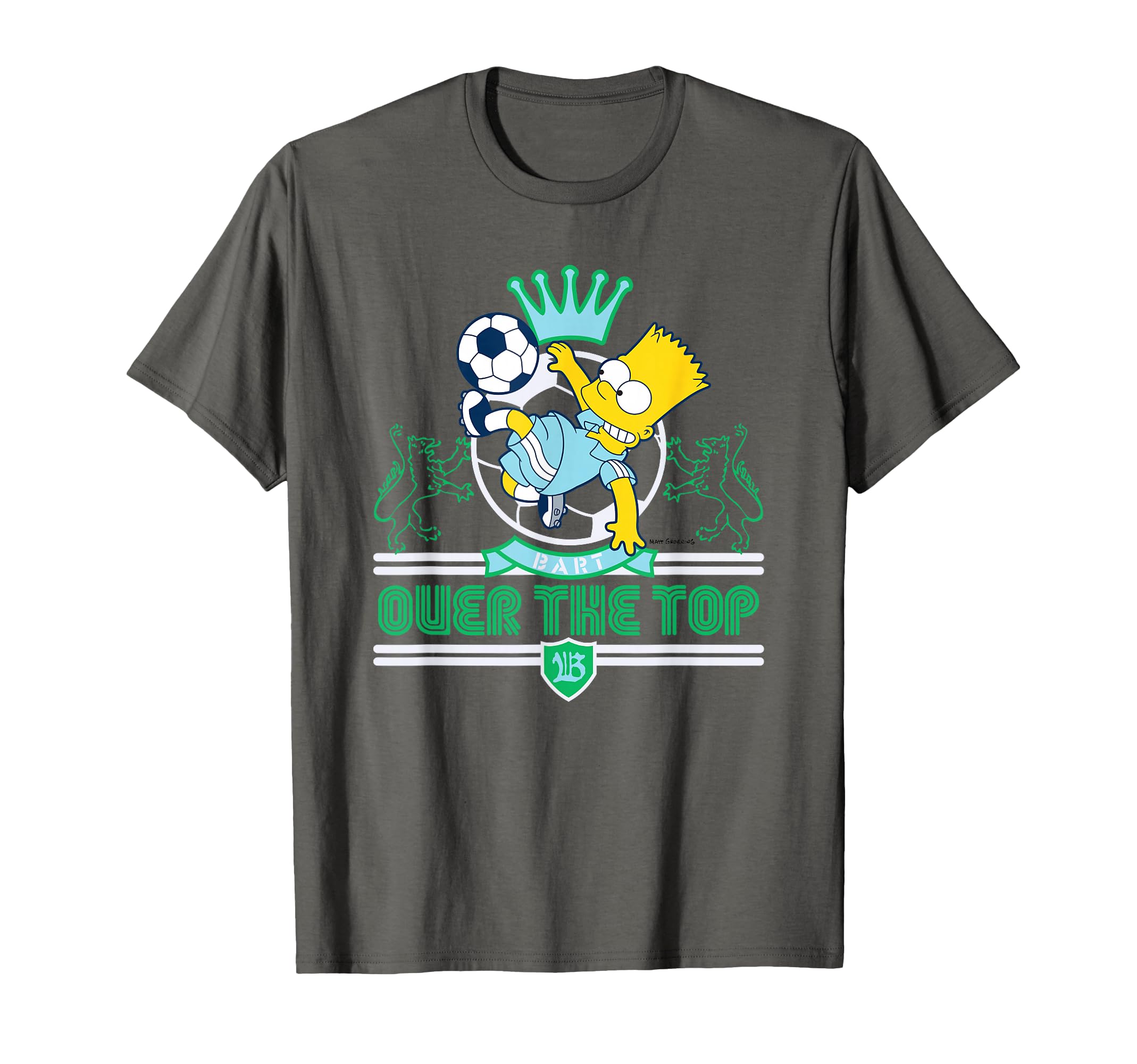 Simpsons Bart Over Soccer Player T-Shirt - Novelty Apparel for Adults - T-Shirt, Sweatshirt, Hoodie