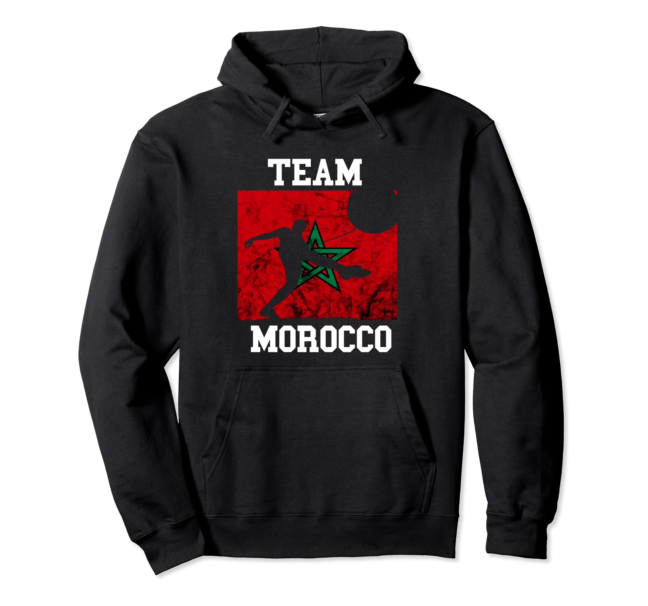 Morocco Moroccan Soccer Team Moroccan Hoodie - Graphic Print for Adults - T-Shirt, Sweatshirt, Hoodie