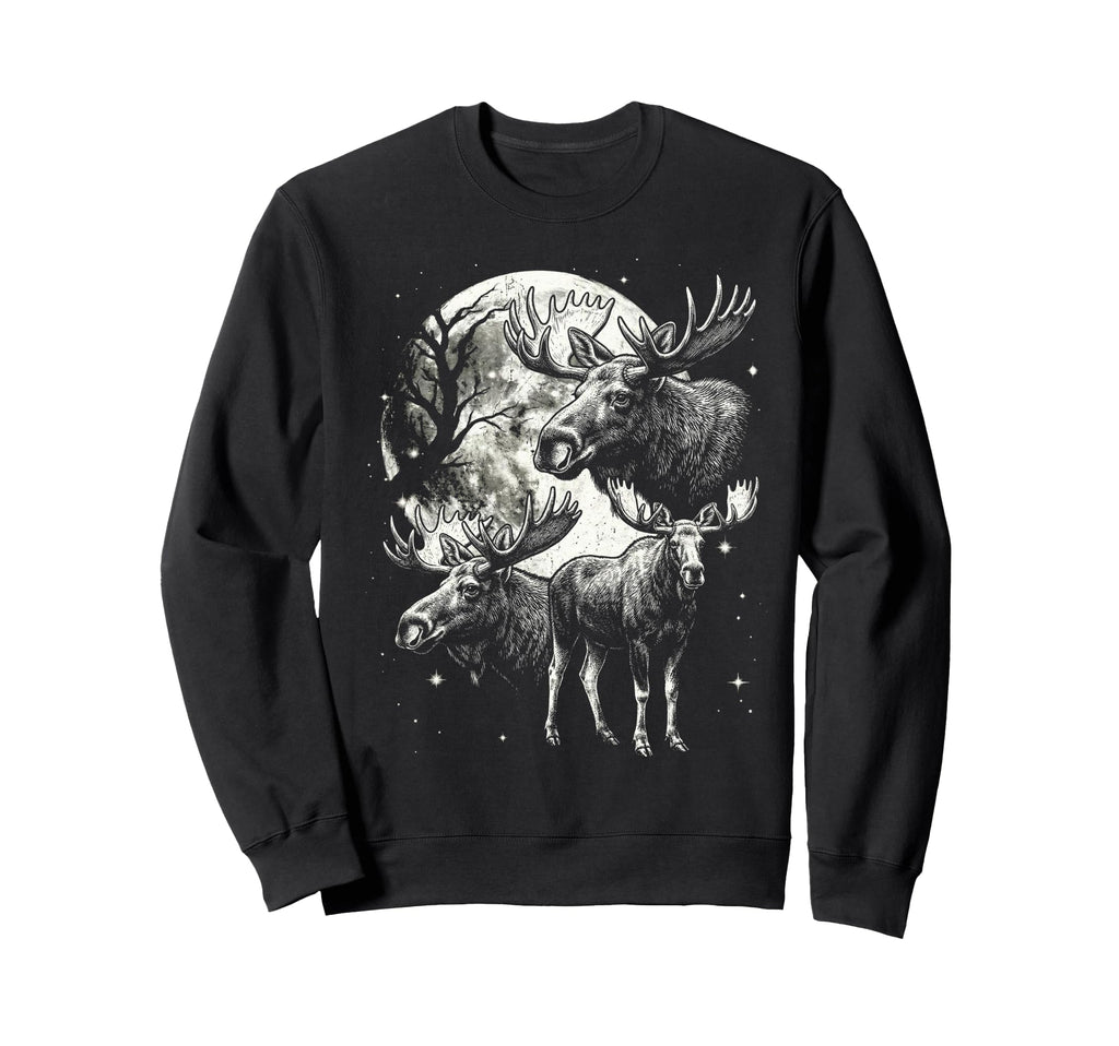 Moose 90S Aesthetic Y2K Moose Sweatshirt - Minimalist Print for Adults - T-Shirt, Sweatshirt, Hoodie
