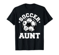 Soccer Aunt Soccer Ball Distressed T-Shirt - Novelty Apparel for Adults - T-Shirt, Sweatshirt, Hoodie