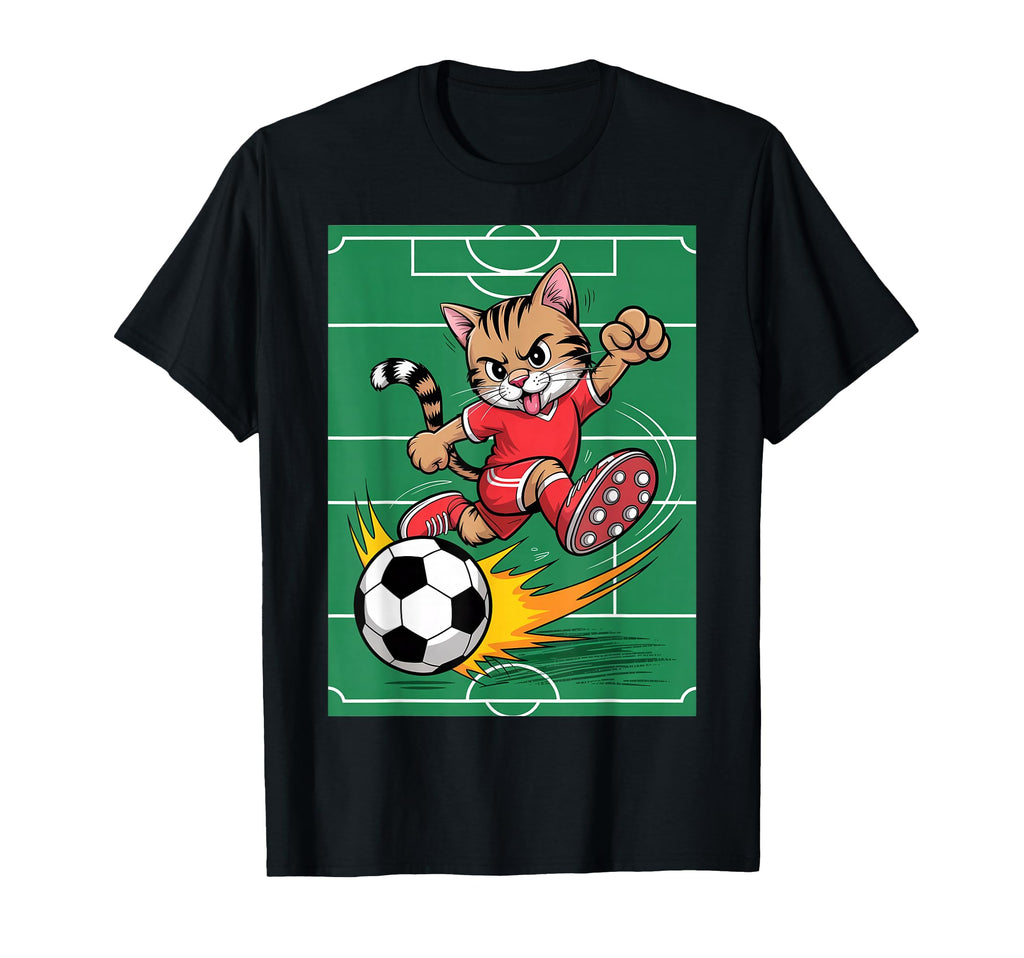 Cat Funny Cat Gang Cat Playing Soccer T-Shirt - Trendy Graphic for Adults - T-Shirt, Sweatshirt, Hoodie