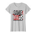 Game Day Soccer Season Checkered Black T-Shirt - Graphic Print Men Women - T-Shirt, Sweatshirt, Hoodie