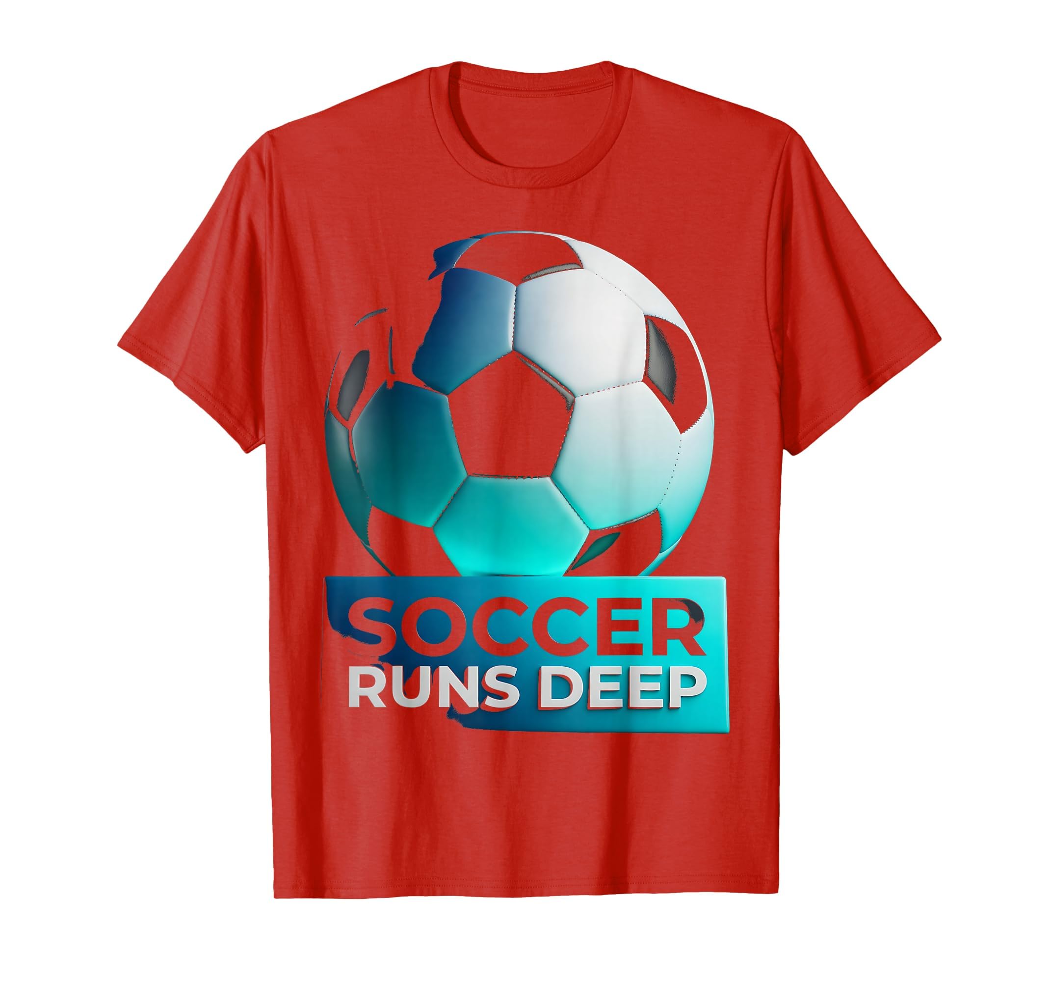 Soccer Runs Deep Soccer Ball T-Shirt - Minimalist Print Unisex - T-Shirt, Sweatshirt, Hoodie