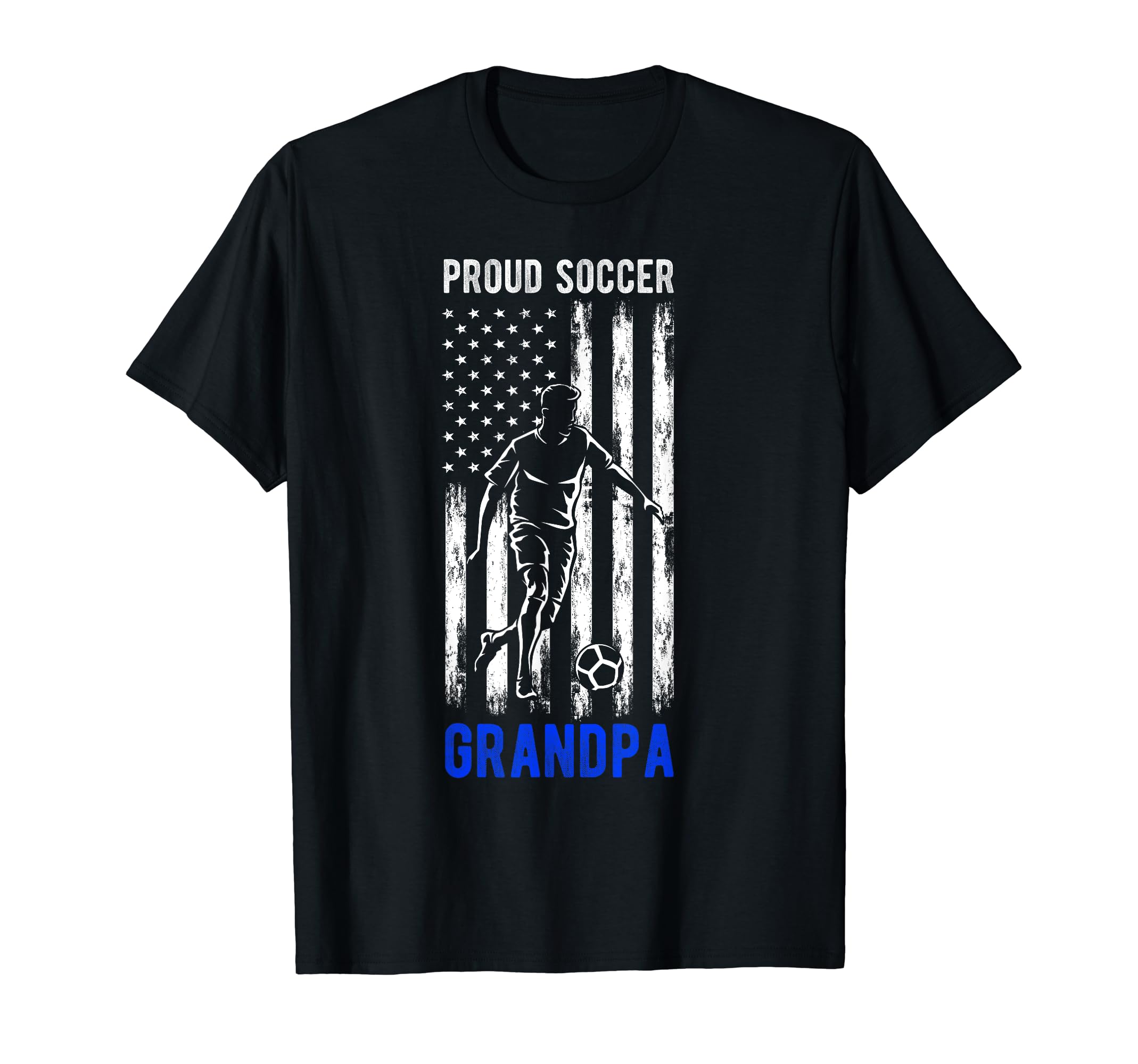 Proud Soccer Grandpa Usa Flag T-Shirt - Casual Everyday Wear for Adults - T-Shirt, Sweatshirt, Hoodie