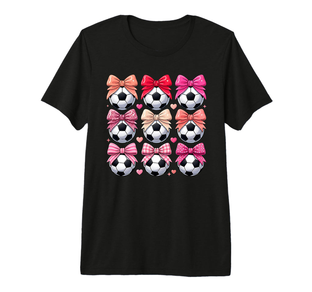 Soccer Coquette Bow Soccer Tri Blend T-Shirt - Novelty Apparel Men Women - T-Shirt, Sweatshirt, Hoodie