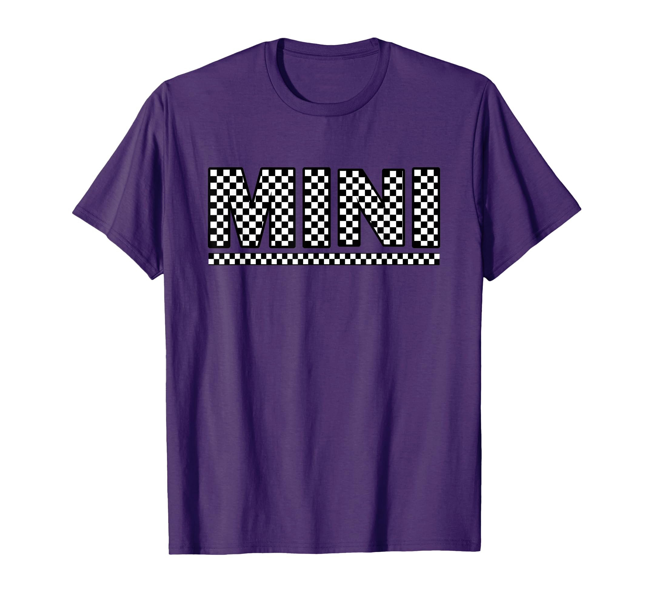 Checkered Mini T-Shirt - Graphic Print Unisex - T-Shirt, Sweatshirt, Hoodie