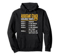 Assistant Coach Hourly Rate Funny Hoodie - Fun Novelty Design Unisex - T-Shirt, Sweatshirt, Hoodie