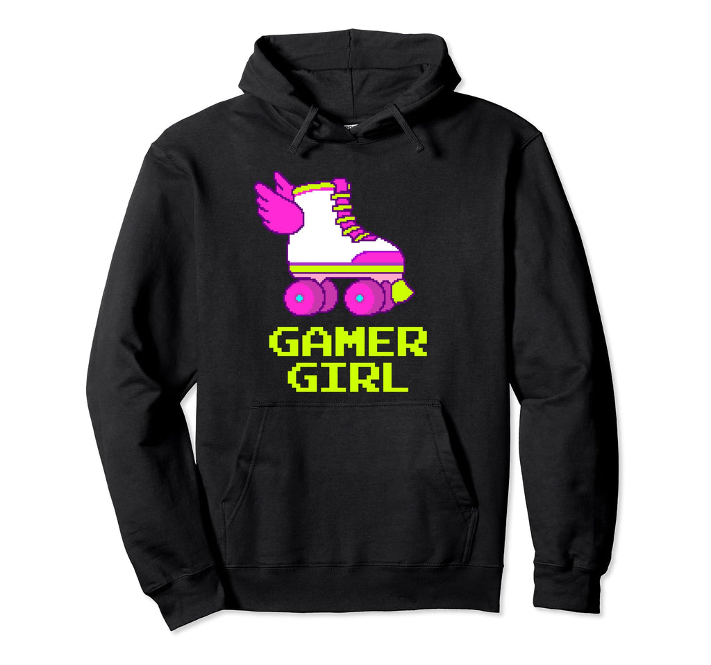 Gamer 8 Bit Roller Skates Video Game Gift Hoodie - Trendy Graphic Unisex - T-Shirt, Sweatshirt, Hoodie