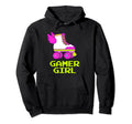 Gamer 8 Bit Roller Skates Video Game Gift Hoodie - Trendy Graphic Unisex - T-Shirt, Sweatshirt, Hoodie