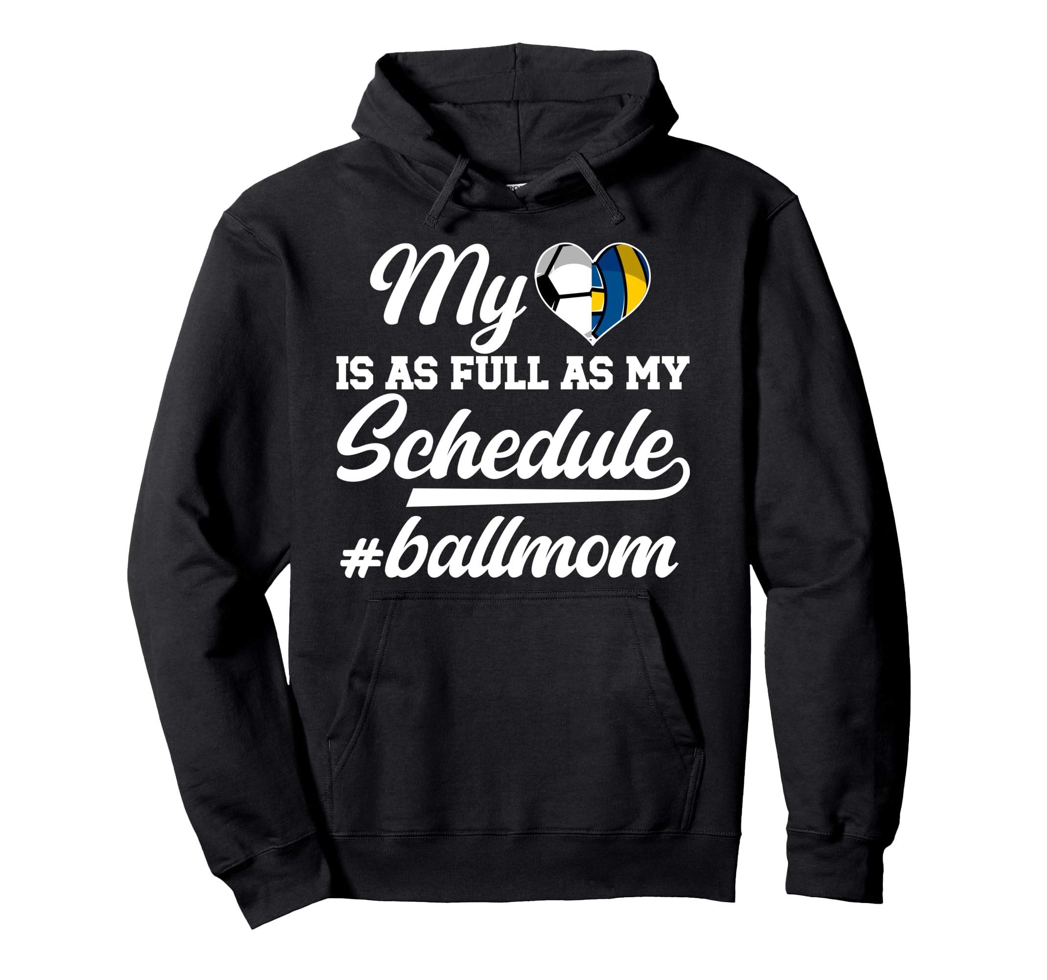 Ball Mom Proud Soccer Volleyball Mom Hoodie - Minimalist Print Unisex - T-Shirt, Sweatshirt, Hoodie