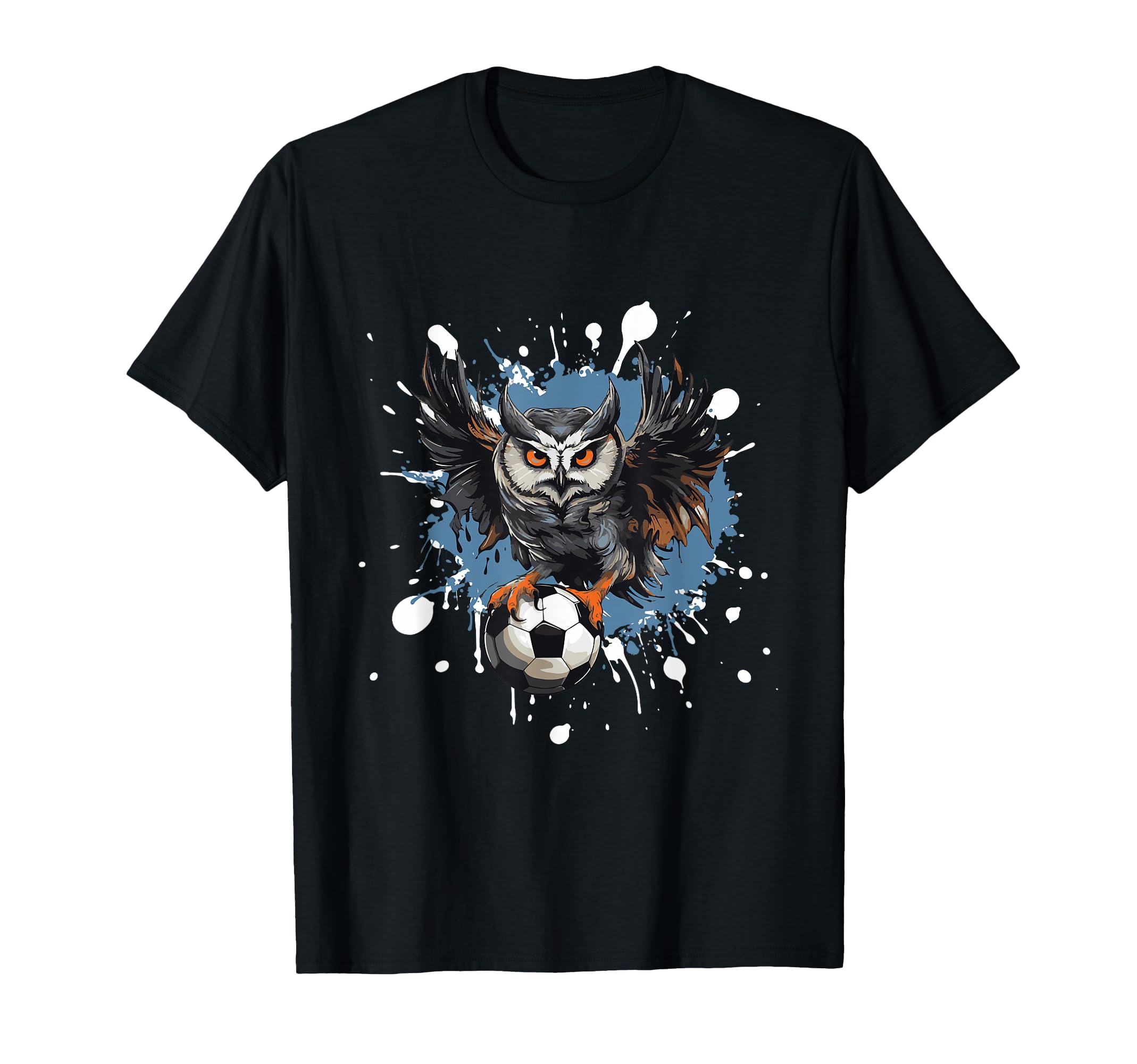 Owl Playing Soccer Sports Team Animal T-Shirt - Graphic Print Unisex - T-Shirt, Sweatshirt, Hoodie